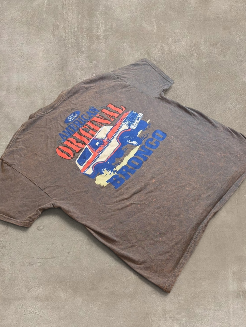 Ford Bronco American Original Acid Wash Graphic T-Shirt XL
